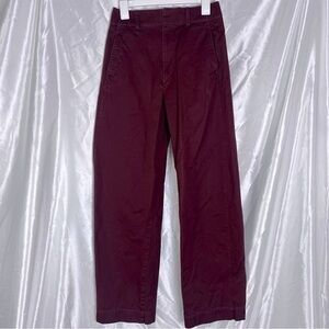 Uni Qlo Brown Chino Straight Leg Trouser Pants Size 2